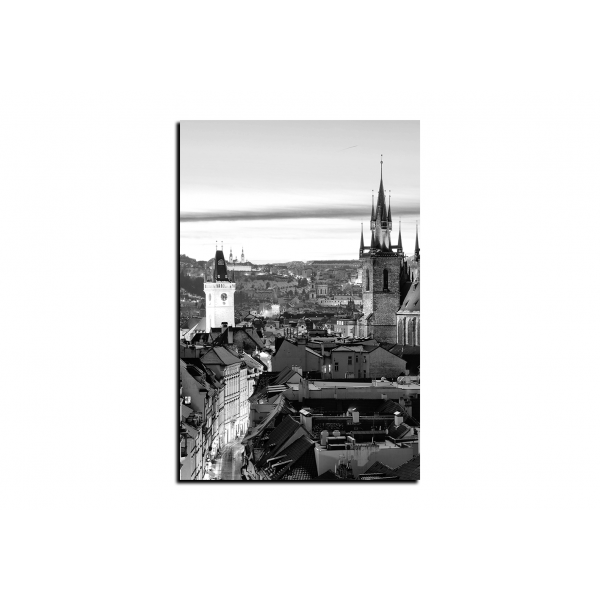 Slika na platnu - Panoramski pogled na stari Prag - pravokutnik